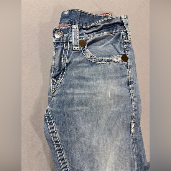 HOT AUTHENTIC USA Men's TRUE RELIGION 859 RICKY SUPER T STRAIGHT Jeans 34 - Picture 3 of 16